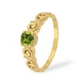 thumbnail image 2 of 925 Sterling Silver Gold Vermeil Peridot Cushion 6mm Women's Solstic Valentines Day Gifts Ring, 0.75 Ct, 2 of 4