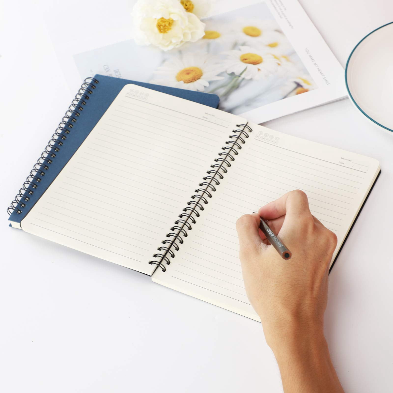 College Ruled Spiral Notebook  A5 12 Packs 5.5"x8.3" 120 Pages Lined Travel Writing Notebooks Journal Memo Notepad Sketchbook Students Office Business Subject Diary-3 Colors