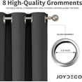 thumbnail image 3 of Cortinas opacas Joydeco, 240 cm de longitud, 2 paneles, color gris oscuro, 3 of 9