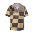 thumbnail image 5 of Picia Chess Board With Pawns Men's Linen Shirts Short Sleeve Cuban Beach Shirts Casual Shirts Button Down Shirt for Men Beach Summer Wedding Shirt-XX-Large, 5 of 7