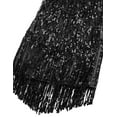 thumbnail image 6 of Doomiva Women's Sparkling Sequin Tassels Samba Rumba Tango Latin Dance Dress Black M, 6 of 7
