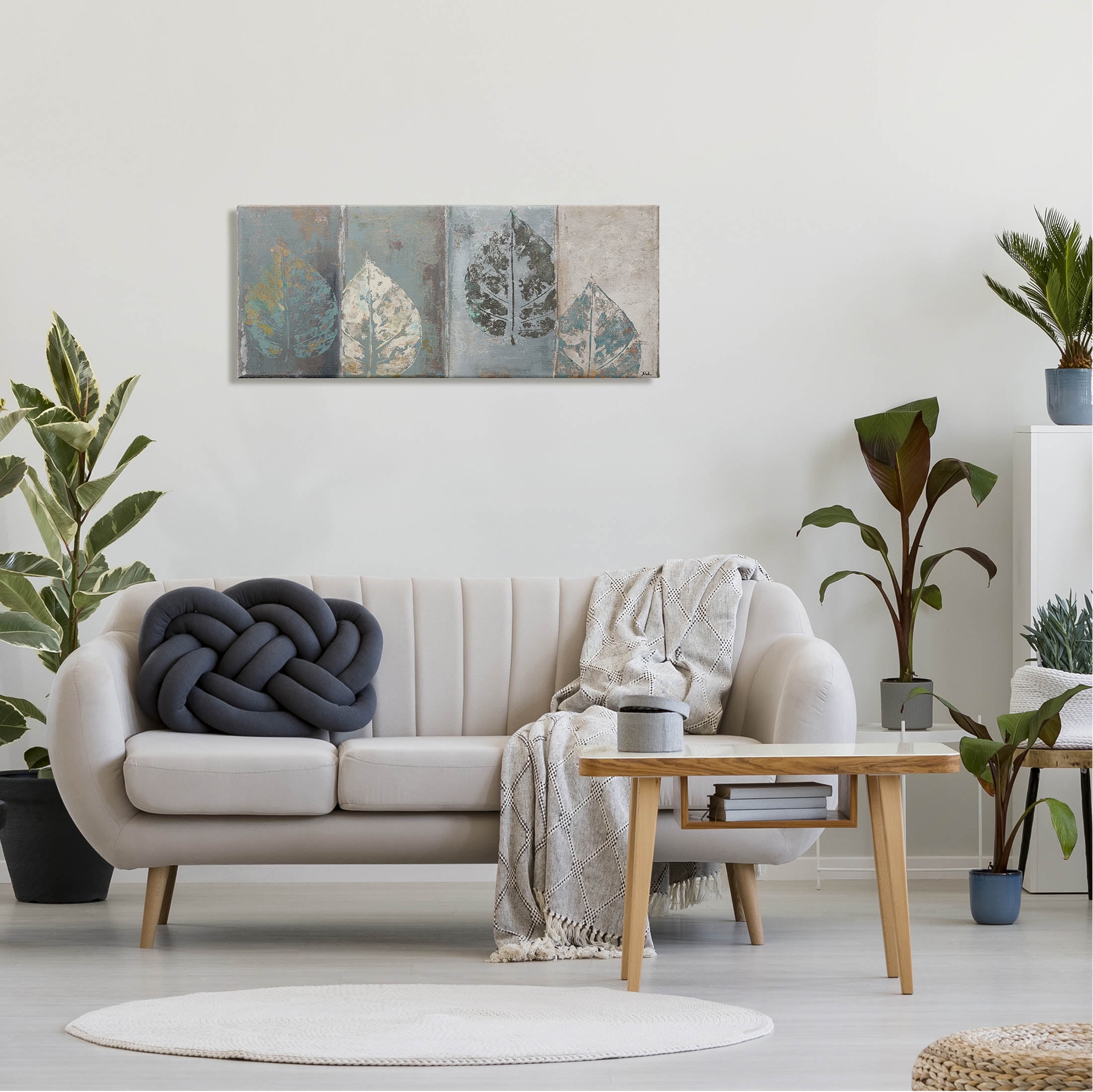 Stupell Industries Rustic Weathered Leaf Motif Graphic Art Gallery Wrapped Canvas Print Wall Art, Design by Patricia Pinto