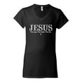 thumbnail image 2 of Wild Bobby Jesus the Way. The Truth. The Life Inspirational/Christian Women Standard V-Neck Tee, Black, Small, 2 of 5
