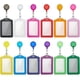 thumbnail image 1 of 36 juegos de porta credenciales retráctiles de alta resistencia con carrete y clip, impermeables, multicolor, de piel sintética PU, para tarjetas de identificación verticales., 1 of 5