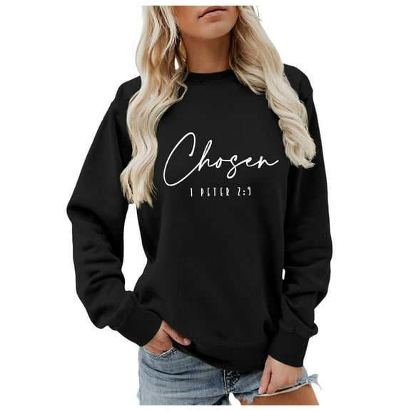 Women Sweatshirts Womens Long Sleeve Sweatshirt Pullover Sweatshirt for Women Black Sweat Shirt Fall Clothes Women Streetwear