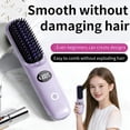 thumbnail image 7 of Go Brush Pro 2026 Cordless Hair Straightening Brush, 30s Fast Heat Mini Travel Straightener with 3 Temperature Settings, Type-C Rechargeable 4000mAh Thermal Brush for Women, 7 of 7