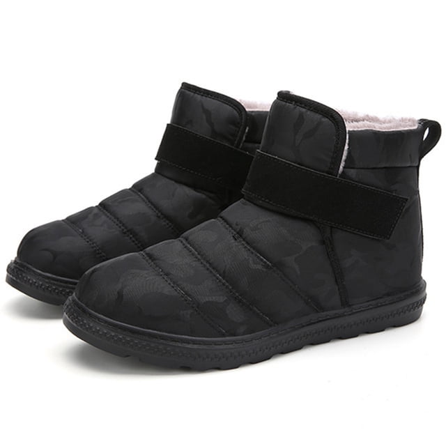 Zapatos Planos para Caminar Mujer Antideslizantes Forrados de Felpa para Viajes al Aire Libre (40) Negro