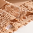 thumbnail image 4 of GEWSEY G String Thongs for Women Underwear Floral Lace Thongs Mid Waist Panties Briefs (Khaki, S), 4 of 7