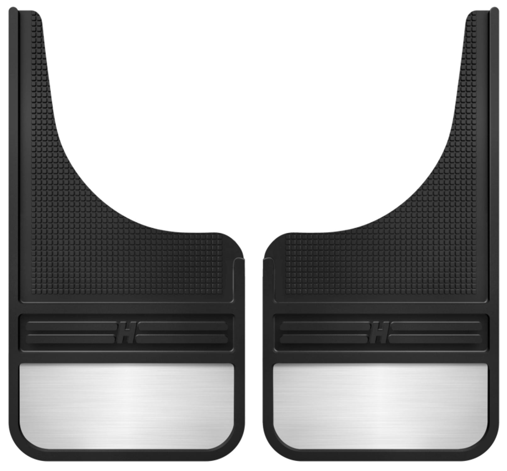 Husky Liners 55001 Front MudDog Mud Flaps Front Pair w/ Brushed Stainless Steel Weights