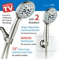 thumbnail image 2 of AquaCare High Pressure 8-mode Handheld Shower Head, Built-in Power Wash to Clean Tub, Tile & Pets, Extra Long 6 ft. Stainless Steel Hose, Wall & Overhead Brackets, 2 of 8
