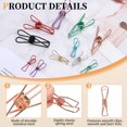 thumbnail image 3 of Uxcell 12Pcs Clothes Pins for Hanging, 1.2" Metal Clothing Clips Heavy Duty Laundry Spring Pegs,  Clothesline Clip Paper Holder Sealer for Holding Clothes, Paper, Food Packages, Rose Gold, 3 of 7