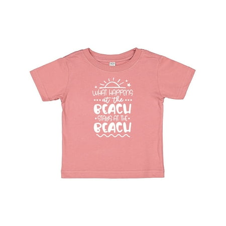 

Inktastic Spring Break What Happens at the Beach Stays at the Beach Gift Baby Boy or Baby Girl T-Shirt