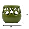 thumbnail image 5 of Maceta Decorativa De Cerámica Esmaltada Para Orquídea Flor Verde, 5 of 5