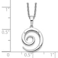 thumbnail image 2 of Auriga Fine Jewelry 925 Sterling Silver 1 mm Rhodium-Plated Diamond Swirl Necklace for Women 20", 2 of 6