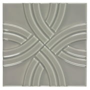 MTO0624 Classic 6X6 Cross Pattern Glossy Gray Ceramic Tile