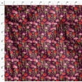thumbnail image 4 of Soimoi Moss Tissu Georgette Feuilles & Chrysanthème Floral Imprimé 1 Yard 42 Pouces de Large, 4 of 5
