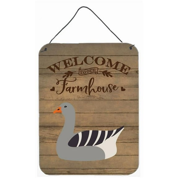 Caroline's Treasures CK6837DS1216 Pilgrim Goose Welcome Wall or Door Hanging Prints, 12x16, multicolor