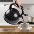 thumbnail image 6 of Emeril Lagasse 3.2 Quart/3 Liter Whistling Tea Kettle, Stainless Steel Whistling Tea Pot for Induction Stove Top, Fast to Boil Water for Home Kitchen Condo, with Ergonomic Cool Grip Handle, Black, 6 of 6