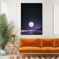 thumbnail image 2 of IDEA4WALL Framed Canvas Wall Art for Living Room, Bedroom Moon with Bright Canvas Prints for Modern Home Decoration Ready to Hang, 2 of 4