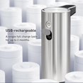 thumbnail image 3 of Aroma Touchless Automatic Soap Dispenser for Kitchen and Bathroom, Liquid Hand Soap Dispenser, Water-Resistant and Rechargeable, 9 fl oz (Stainless), 3 of 9
