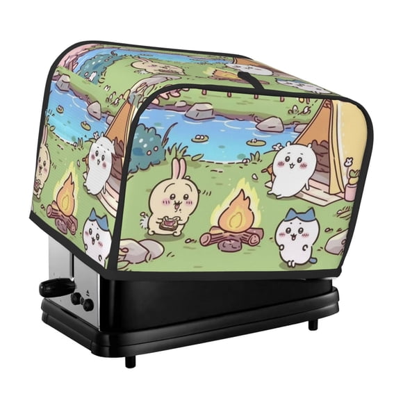 Chiikawa Housse de Grille-Pain 2 Tranches, Housse Anti-Poussière et Protection contre les Empreintes Digitales-Polyester, Housses pour Petits Appareils de Cuisine