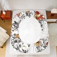 thumbnail image 6 of Castle Fairy Ghost Skull 4-Piece Full Size Sheets,Floral Pumpkin Bed Sheets,Happy Halloween Lightweight Sheet Sets,Breathable Festival Home Decor, 6 of 7