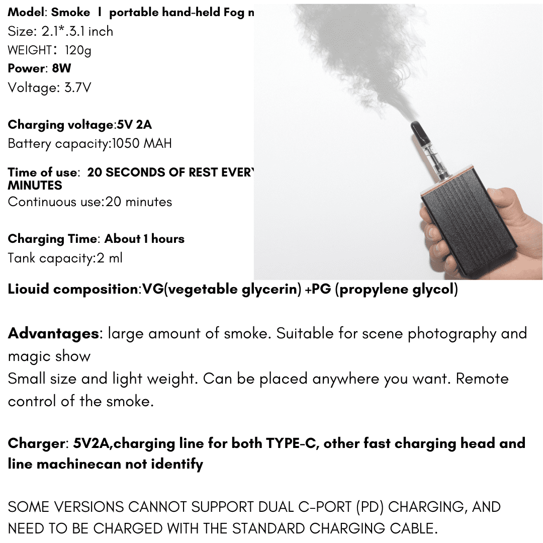 Fog Machine Photography Cosplay Fog Making Outdoor photography professional film and television film set short video atmosphere smoke effect