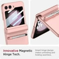 thumbnail image 6 of Compatible Samsung Galaxy Z Flip 5 Case with S Pen, All-Inclusive  Hinge Protection + Tempered Glass Screen Protector Cover Case for Samsung Galaxy Z Flip 5 5G 2023 (Pink), 6 of 7