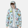 thumbnail image 2 of KLL Imprimé Tortue de Mer Colorée Veste à Capuche Extérieure Protection Solaire UPF 50+ pour Hommes et Femmes Manches Longues Pêche Randonnée Performance Chemise-TTG, 2 of 7