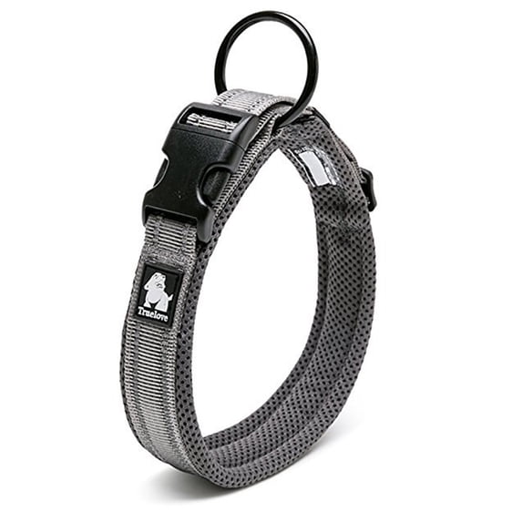 Dog Collar Reflective Quality Buckle, High Grade Nylon Ribbon Choke Free Basic Collar