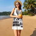thumbnail image 3 of Balery Vintage Cactus Pickup Vestidos de verano para mujer con estampado: vestido holgado sin mangas, vestido playero informal y cómodo para días calurosos., 3 of 7