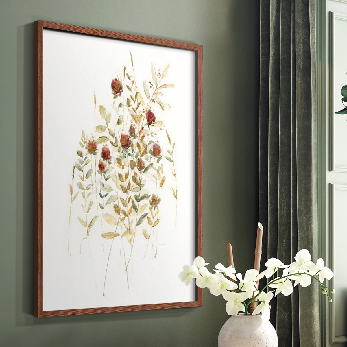 Wildflower Breeze I Framed Print - Solid Wood in Single Picture Frame Solid Wood 2 Framed Print