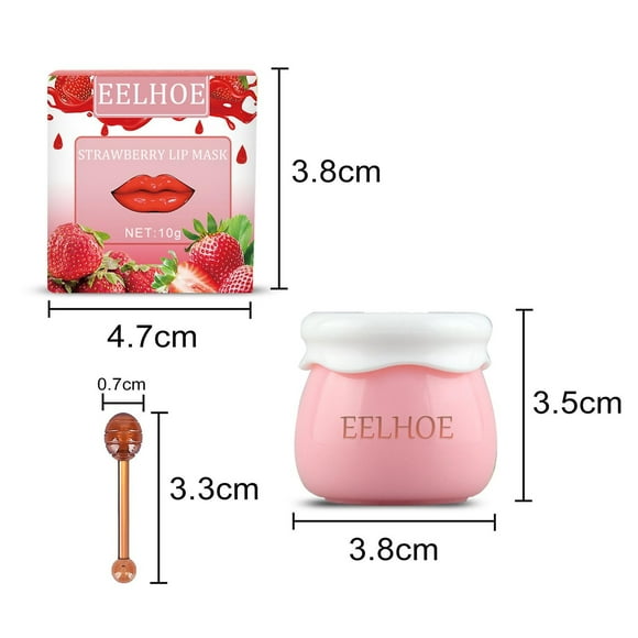 Mascarilla labial Bálsamo labial fresa, miel, propóleo, 10 g, HUOGUO