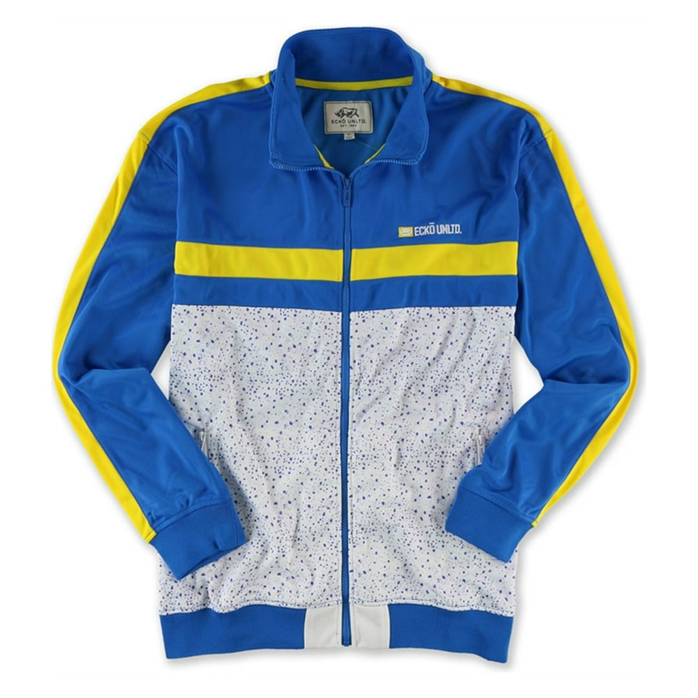 Ecko Unltd. Ecko Unltd. Mens Poly Tricot Track Jacket, Blue, Medium