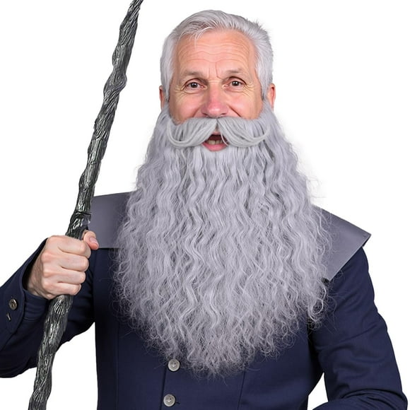 Disfraz de barba falsa FantaLook de 45 cm de largo para Halloween y adulto