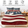 thumbnail image 5 of Twin XL Size Fitted Sheet Set - Retro American Flag 2 Piece Bedding Sets 16" Deep Pocket Fitted Sheet with 1 Pillowcases, White Star Red Blue US Flag Brushed Microfiber Hotel Luxury Bed Sheets, 5 of 9