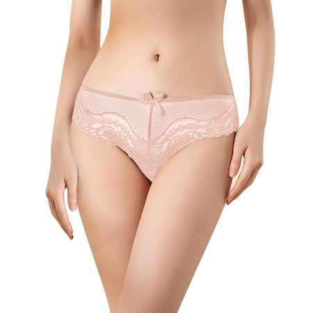 

Eashery Underwear For Women Transparent Lace Thong Womens Underpants Panties Pink 2XL