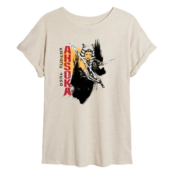 Star Wars - Ahsoka Brush - Women's Oversized Graphic T-Shirt