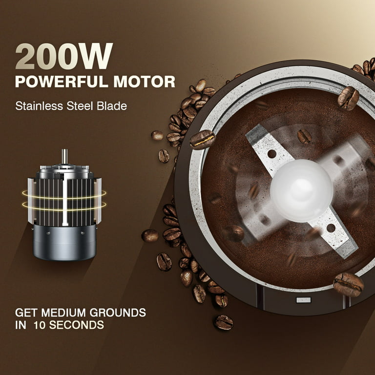200W Powerful Electric Coffee Bean Blade Grinders for Spices