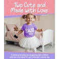 thumbnail image 3 of Lalo & Luna Two Cute Second Birthday Girls Short Sleeve Shirt, Toddler Tee, Purple Heather, 3 of 6