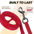 thumbnail image 4 of wqlpp-Twingrip Laisse pour Chien, Laisse Double Poignée pour l'Entraînement et la Marche avec Poignée de Circulation et 2 Boucles, Contrôle de Circulation Réfléchissant Robuste pour Chiot Animal de Compagnie, 4 Pieds x 1/2 Po, Rouge, 4 of 4