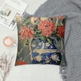thumbnail image 2 of Shiartex   Pillow Cover Chinoiserie Monkey Decor Ginger Jar Red Cushion Cover Coral Peony Porcelain Pillow Cover Rustic Decorative Cushion Cases Home Decor for Couch Bedroom Sofa Living Room White, 2 of 5