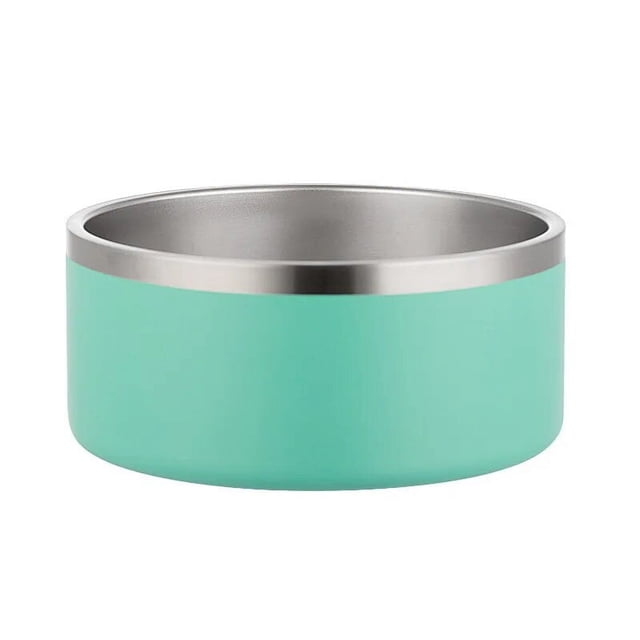 64oz Stainless Steel Round Dog Bowl Cat Bowl Double Vacuum Feeding Pet Bowl Large Capacity Dog Food Bowl Dog Accessories ShopWise Round