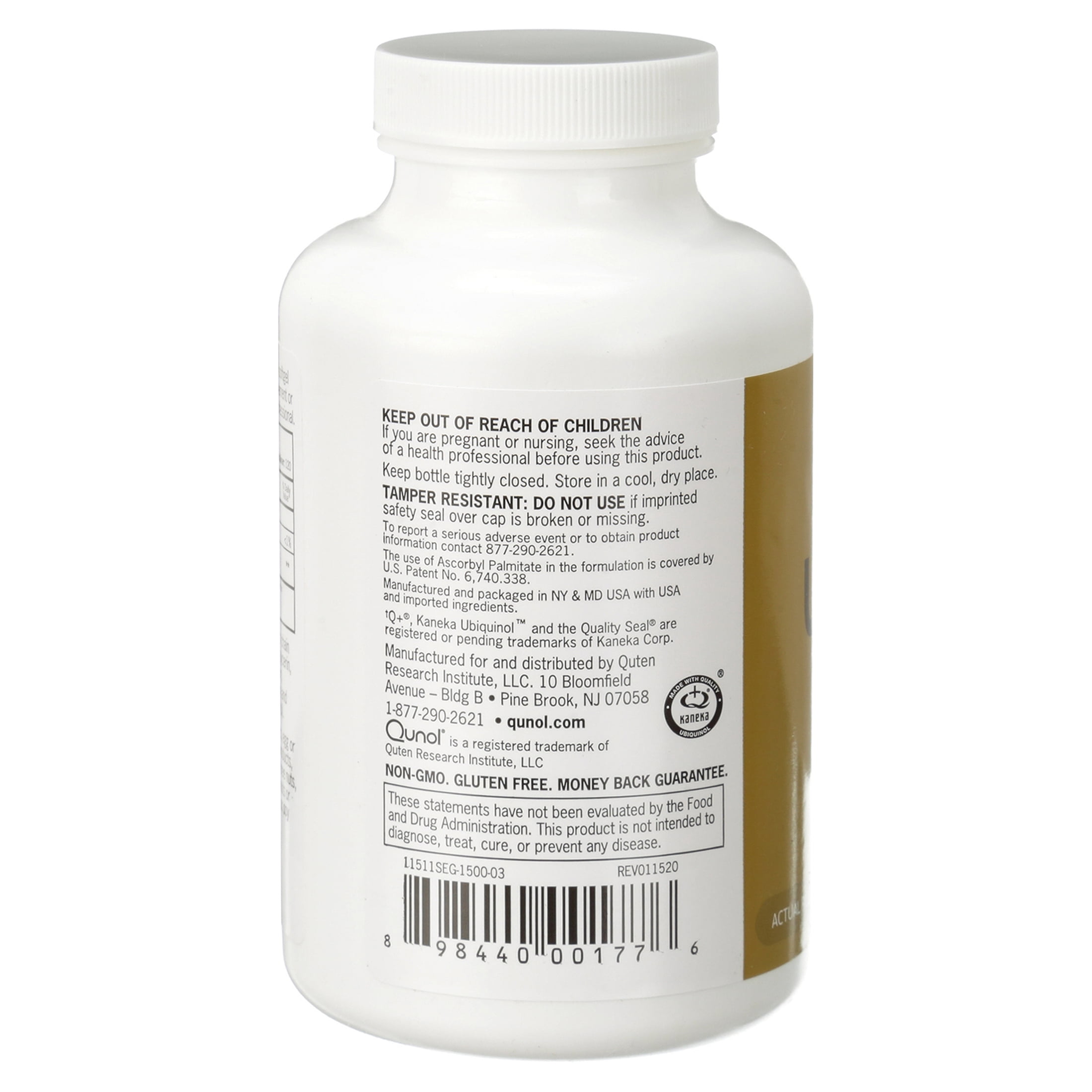 Qunol Ubiquinol CoQ10 Softgels, 100mg, Heart Health Supplement, 120ct