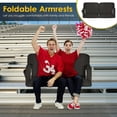 thumbnail image 4 of PNKKODW 25" 2PCS Stadium Seats for Bleachers with Back Support, Half-fold Portable Bleacher Chairs with Back and Cushion, 600D Waterproof Reclining Extra Wide Bleacher Seat for Outdoor Sports, 4 of 8