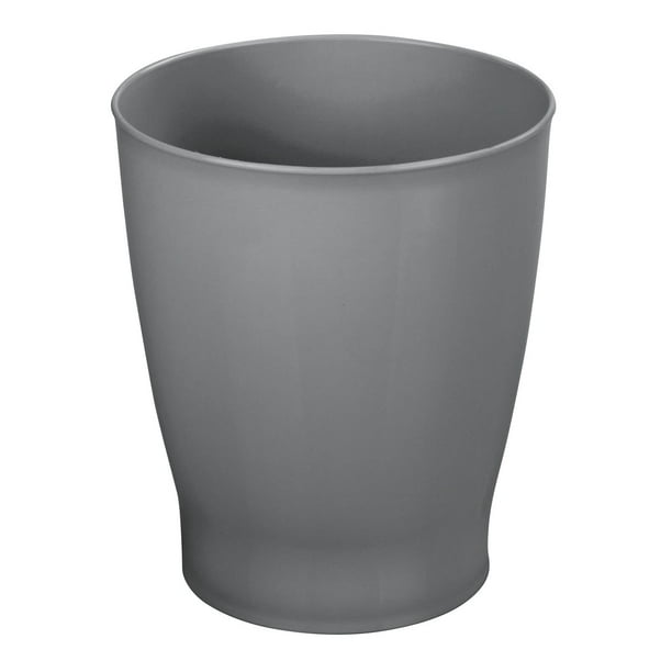 Bote de basura mDesign Fyfe Collection 4,73 L de plástico gris antracita