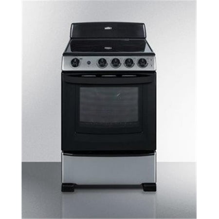 Summit REX2451SS 24 in. Wide Smooth-top Electric Range, Stainless Steel - Replaces (Best Smooth Top Electric Range)