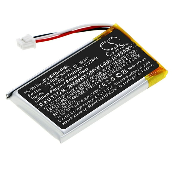 600mAh AHB622540N1, CP-SN40 Battery for Sennheiser HD 4.50BTNC, Urbanite XL, Momentum 2.0, Momentum 3.0, HD 4.40 BT