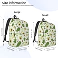 thumbnail image 2 of Rateoe Green Avocado Pattern Durable Canvas Backpack for Men & Women – Stylish & Lightweight – Adjustable Straps, Multiple Pockets – Fits 15-17 Inch LaptopsMedium, 2 of 5