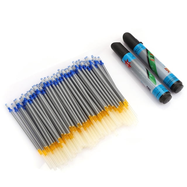 Refillable Pen Water Erasable Pen Patchwork Marking Pen Refill Fabric Marker Pen Refill 2Pcs Water Erasable Pen 100Pcs Refill Leather Craft Cleaning Patchwork Marking Tool